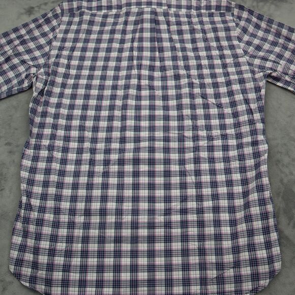 Peter Millar Shirt Mens L Purple Multicolor Check Button Up Long Sleeve - Picture 16 of 16